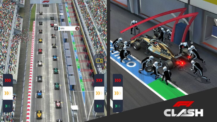 F1 Clash se diferencia dos outros jogos de corrida por oferecer uma experiência completa das pistas de Fórmula 1