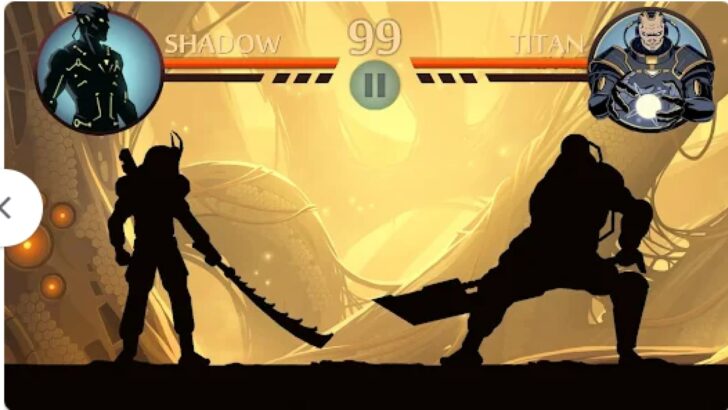 Tela de jogo do Shadow Fight 2