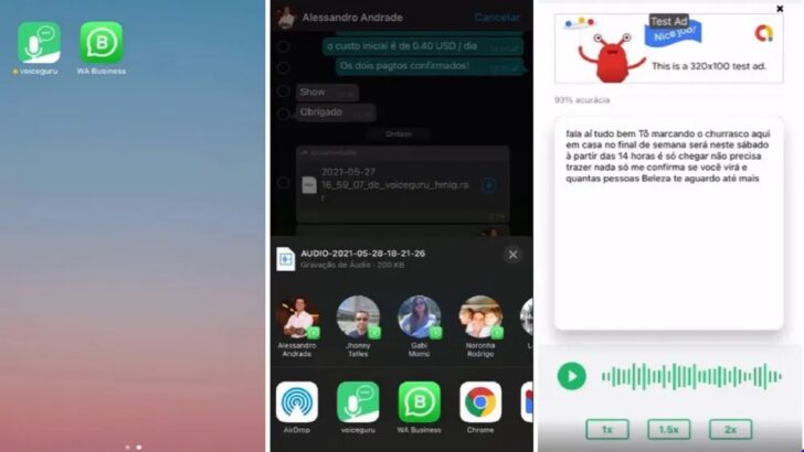 O aplicativo Voiceguru oferece transcrição automática de áudios do WhatsApp sem a necessidade de enviar as gravações para um servidor externo