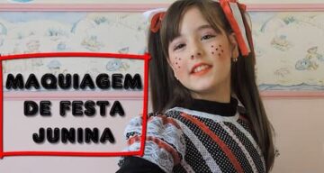 Maquiagem festa junina infantil (opção 2)